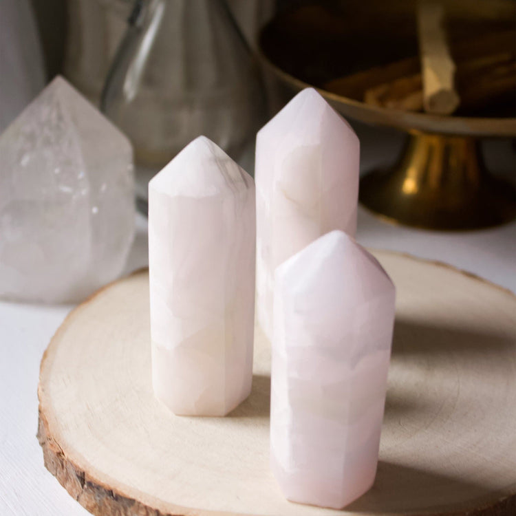 Pink Mangano Calcite - Muse + Moonstone