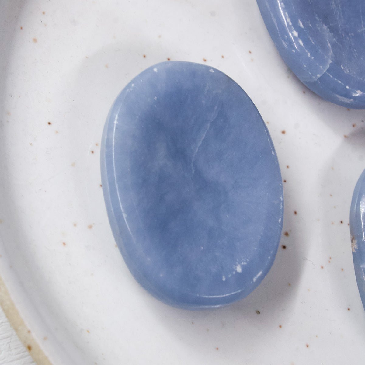 Angelite - Worry Stones - Muse + Moonstone