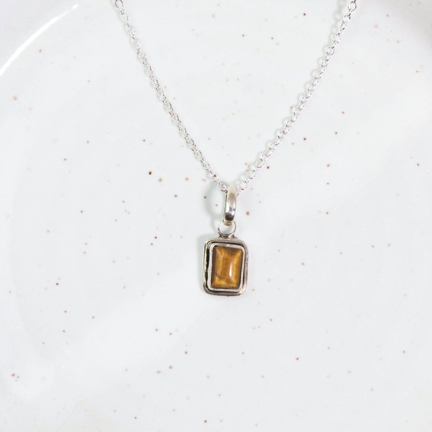 "Charm" Dainty Gold Tiger's Eye Necklace | Love + Lark - Muse + Moonstone