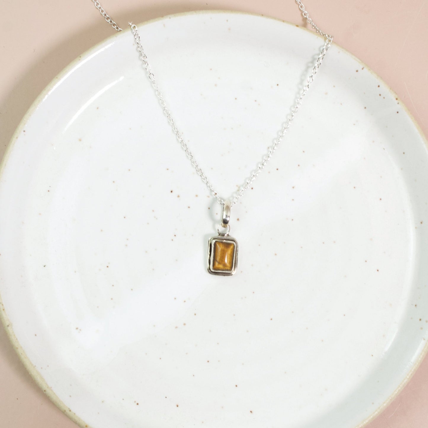 "Charm" Dainty Gold Tiger's Eye Necklace | Love + Lark - Muse + Moonstone