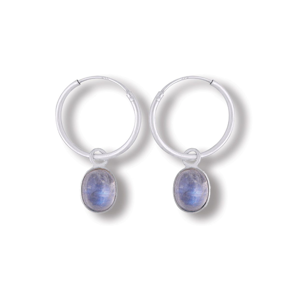 Moonstone Hoop Earrings | Love + Lark