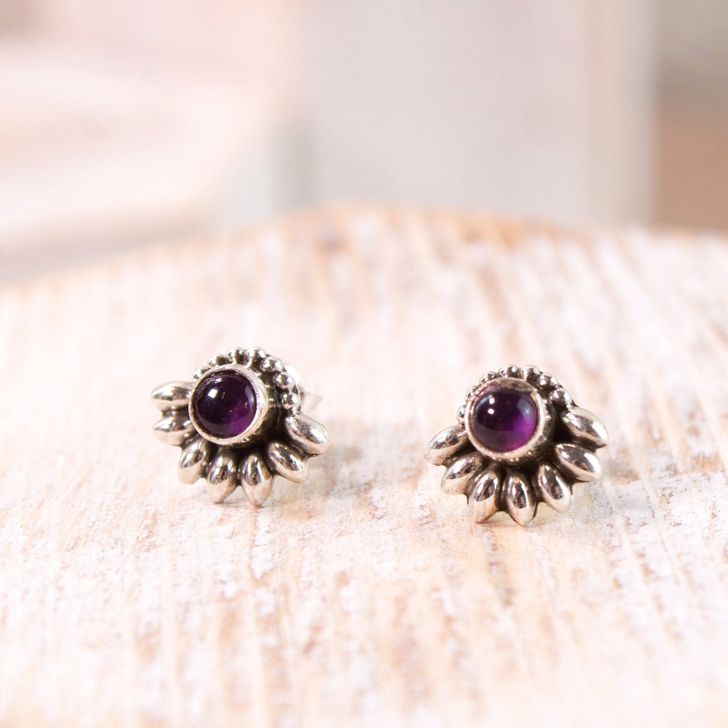 "Radiance" Amethyst Stud Earrings | Love + Lark - Muse + Moonstone