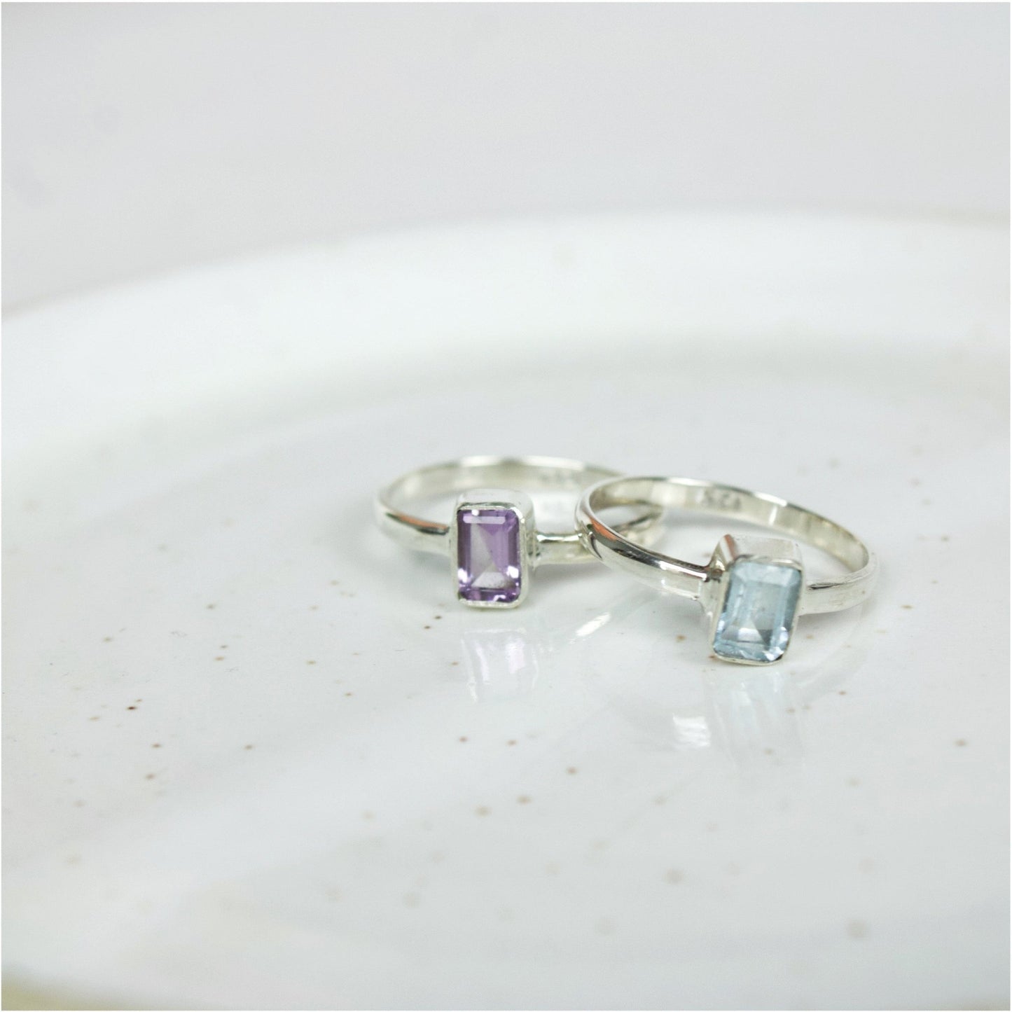 "Serendipity" Bezel Cut Amethyst Ring | Love + Lark - Muse + Moonstone