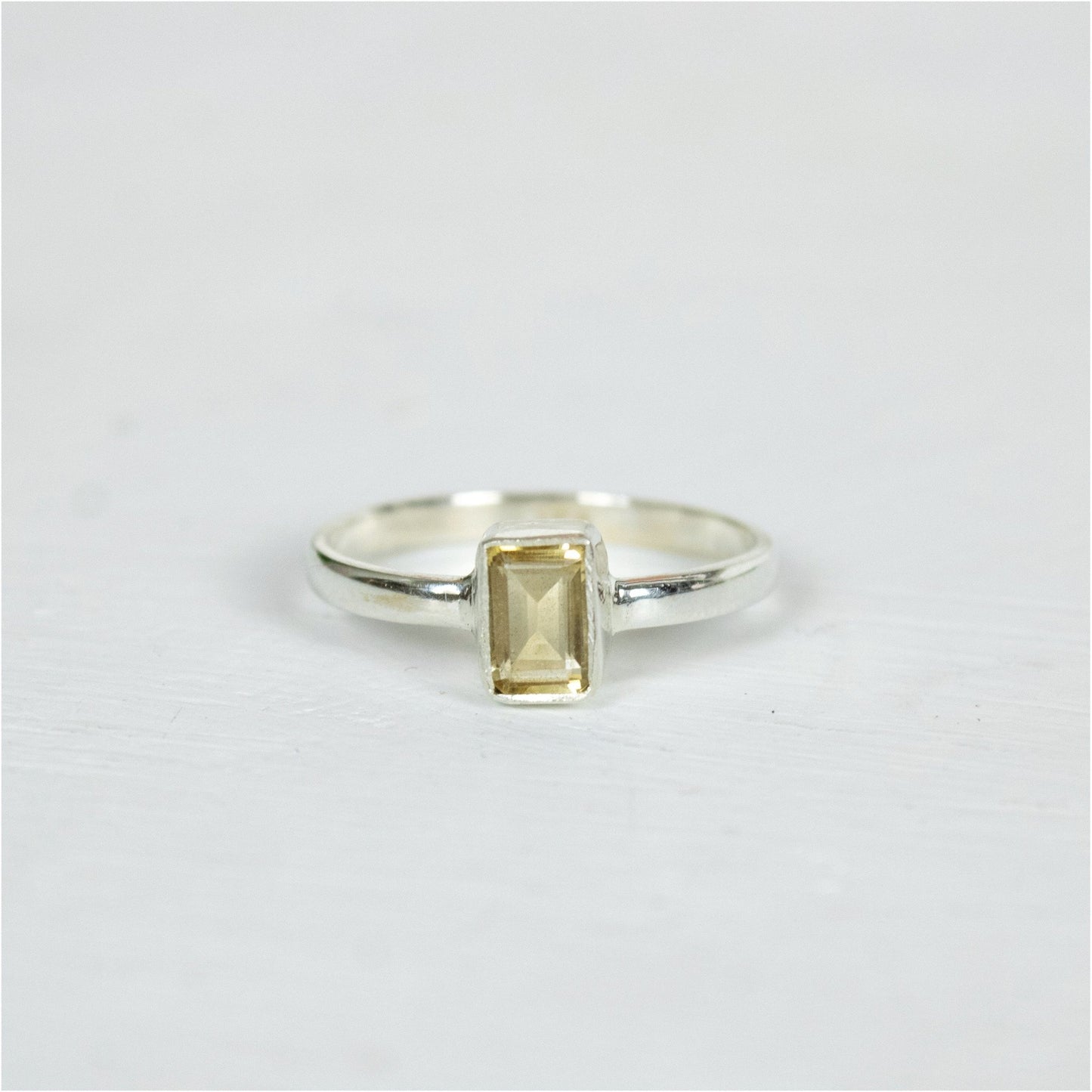 "Serendipity" Bezel Cut Citrine Ring | Love + Lark - Muse + Moonstone