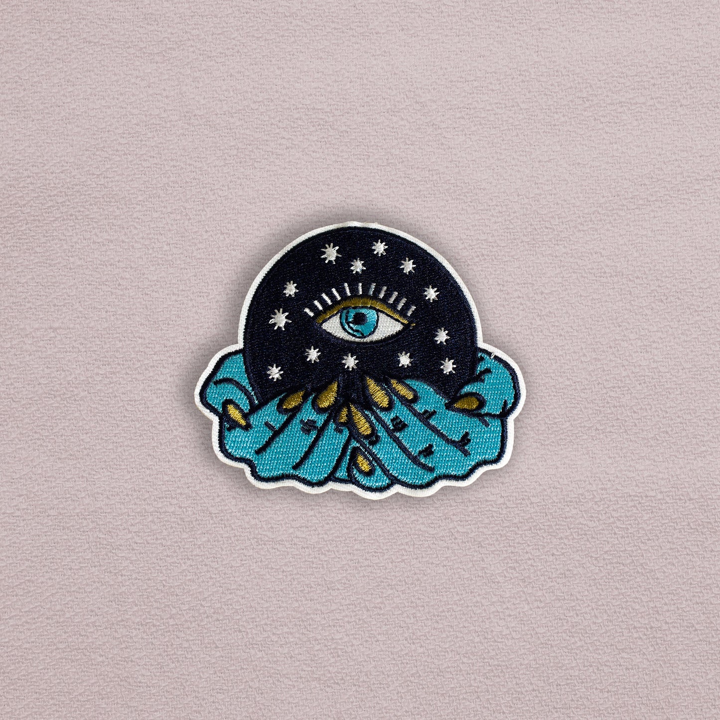 All Seeing Crystal Ball - Embroidered Iron On Patch - Muse + Moonstone