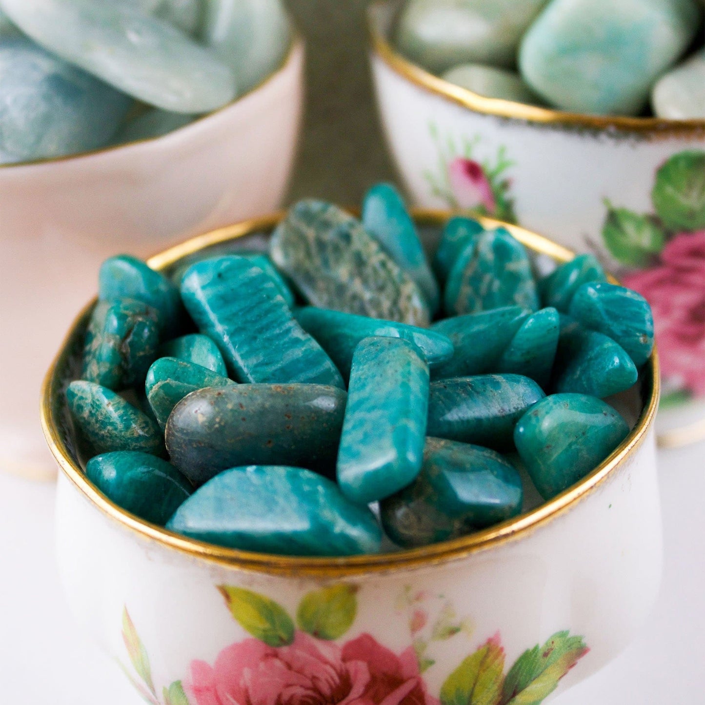 Amazonite - Russian - Tumbled - Muse + Moonstone