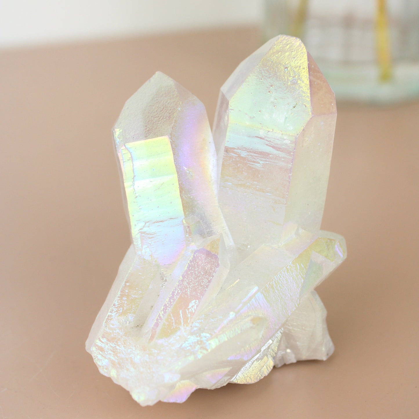 Angel Aura Quartz - Unique Specimen #3 - Muse + Moonstone