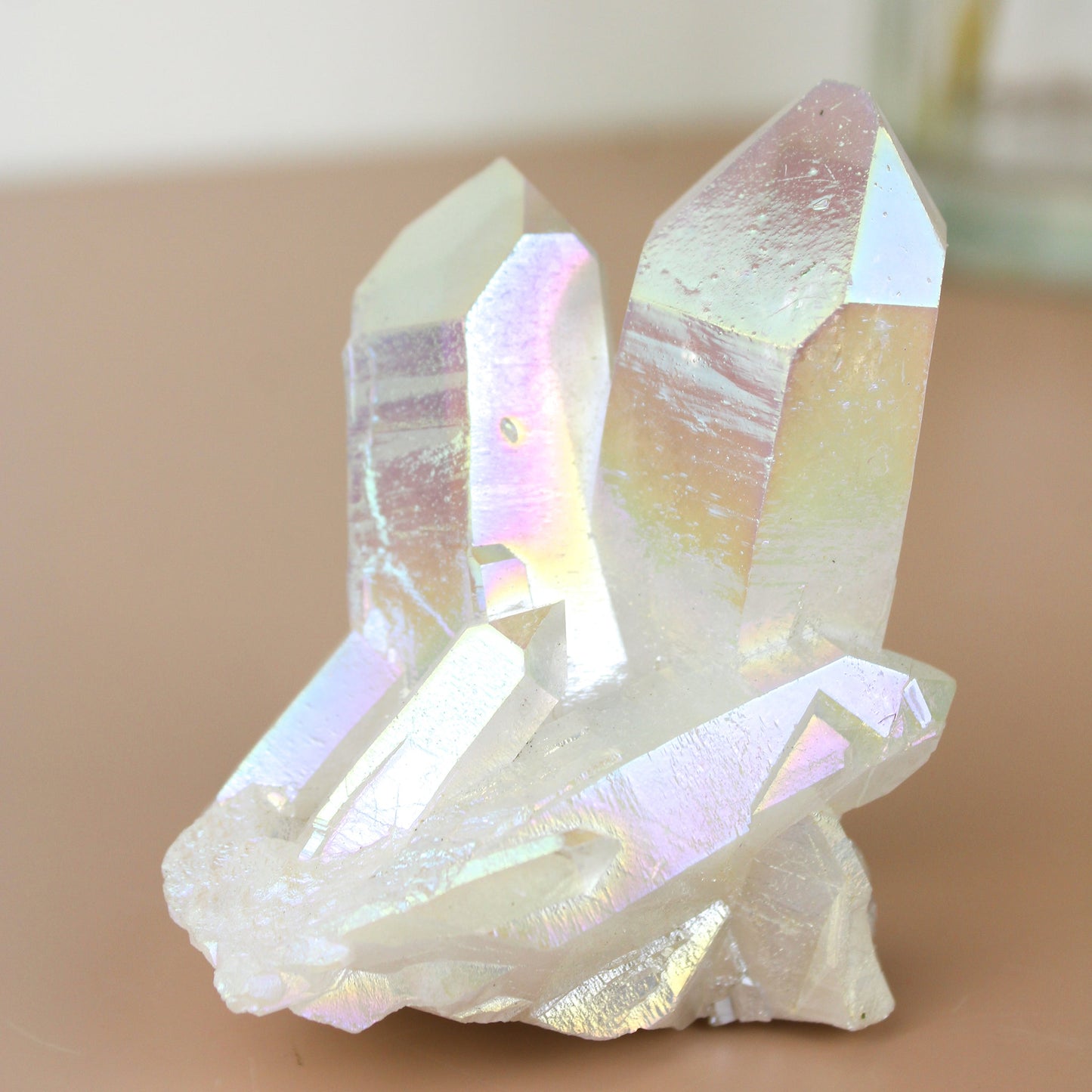 Angel Aura Quartz - Unique Specimen #3 - Muse + Moonstone