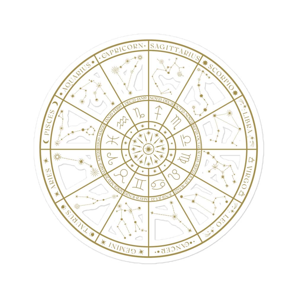 Astro Wheel - Vinyl Sticker - Muse + Moonstone