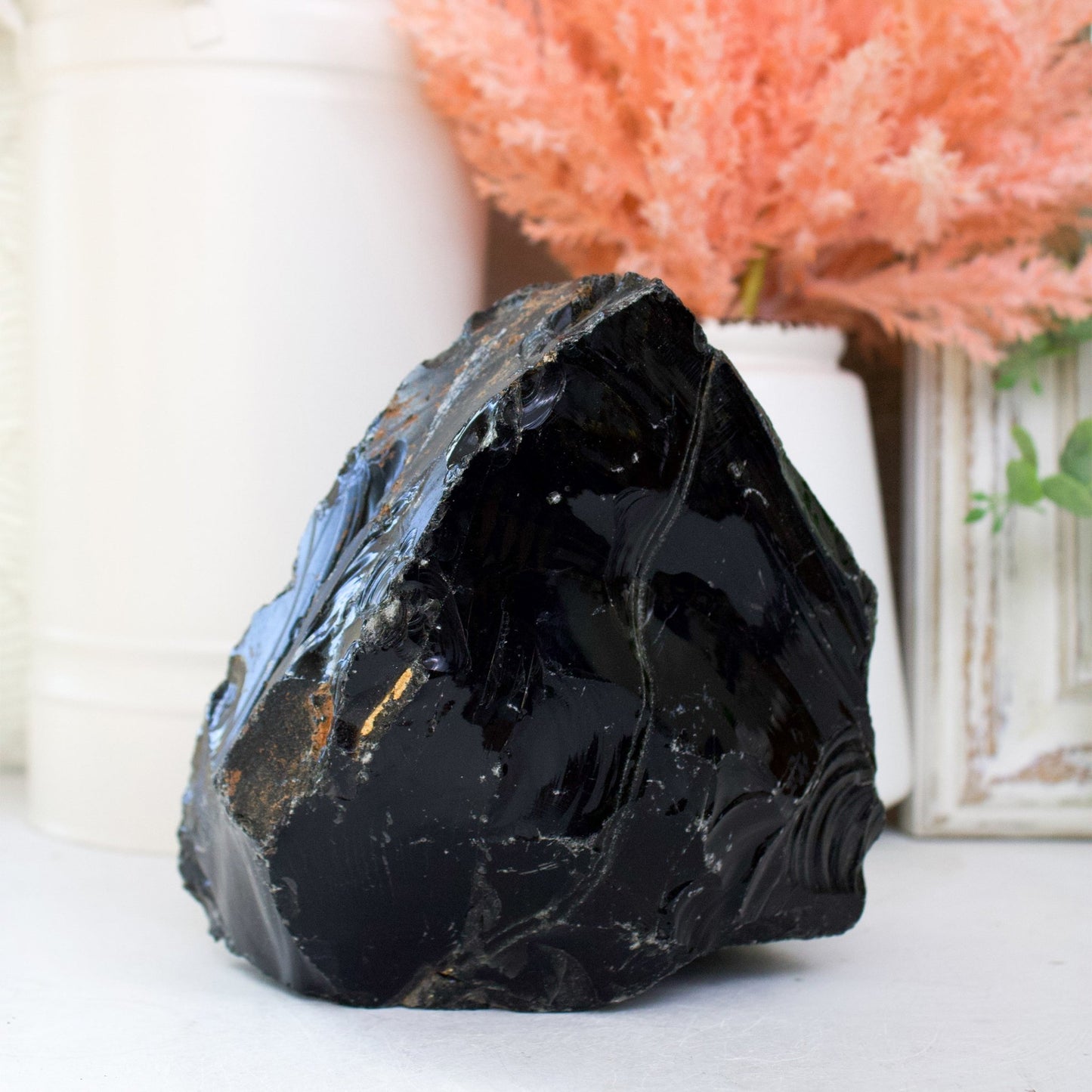 Black Obsidian - Unique Specimen #1 - Muse + Moonstone