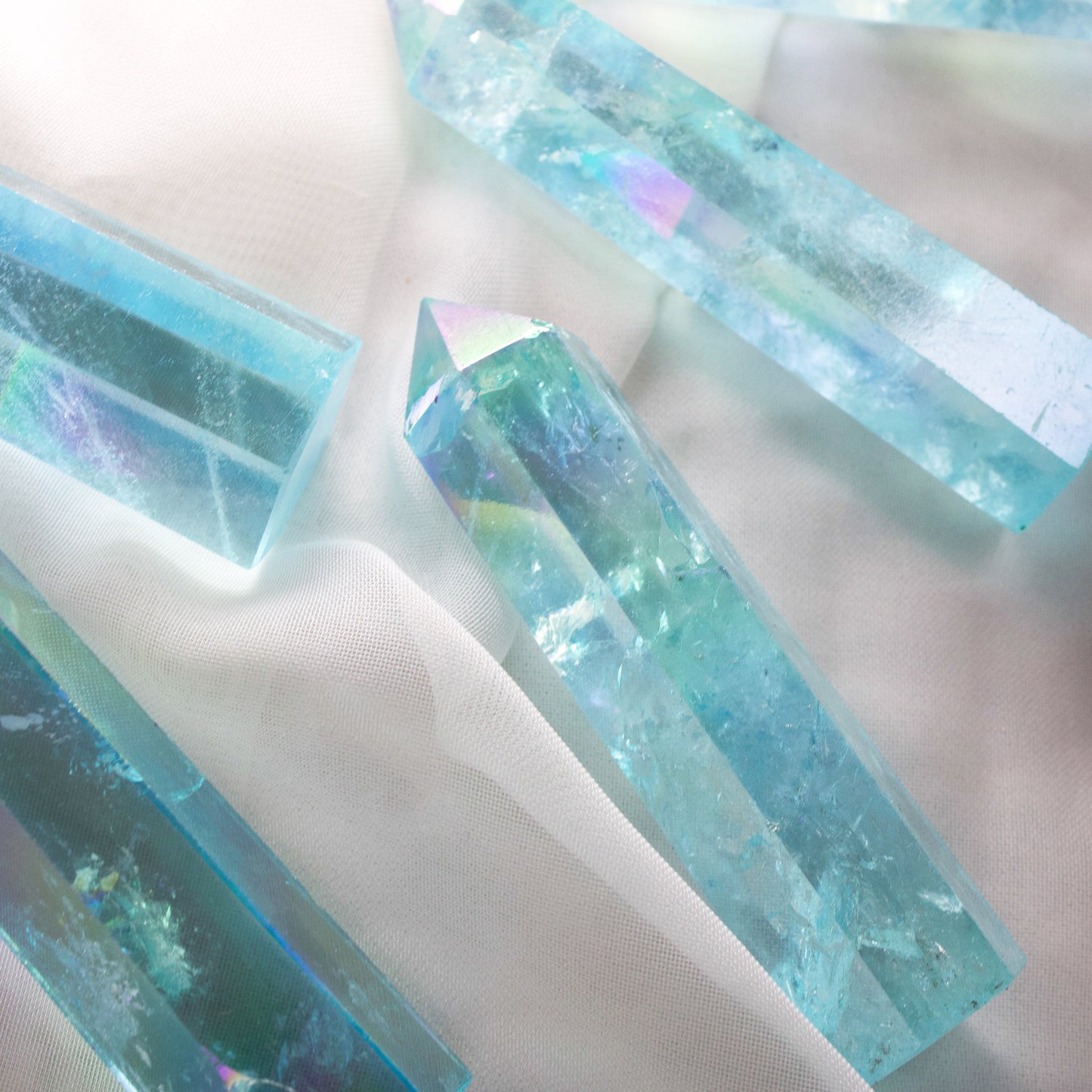 Blue Aura Quartz - Polished Point - Muse + Moonstone