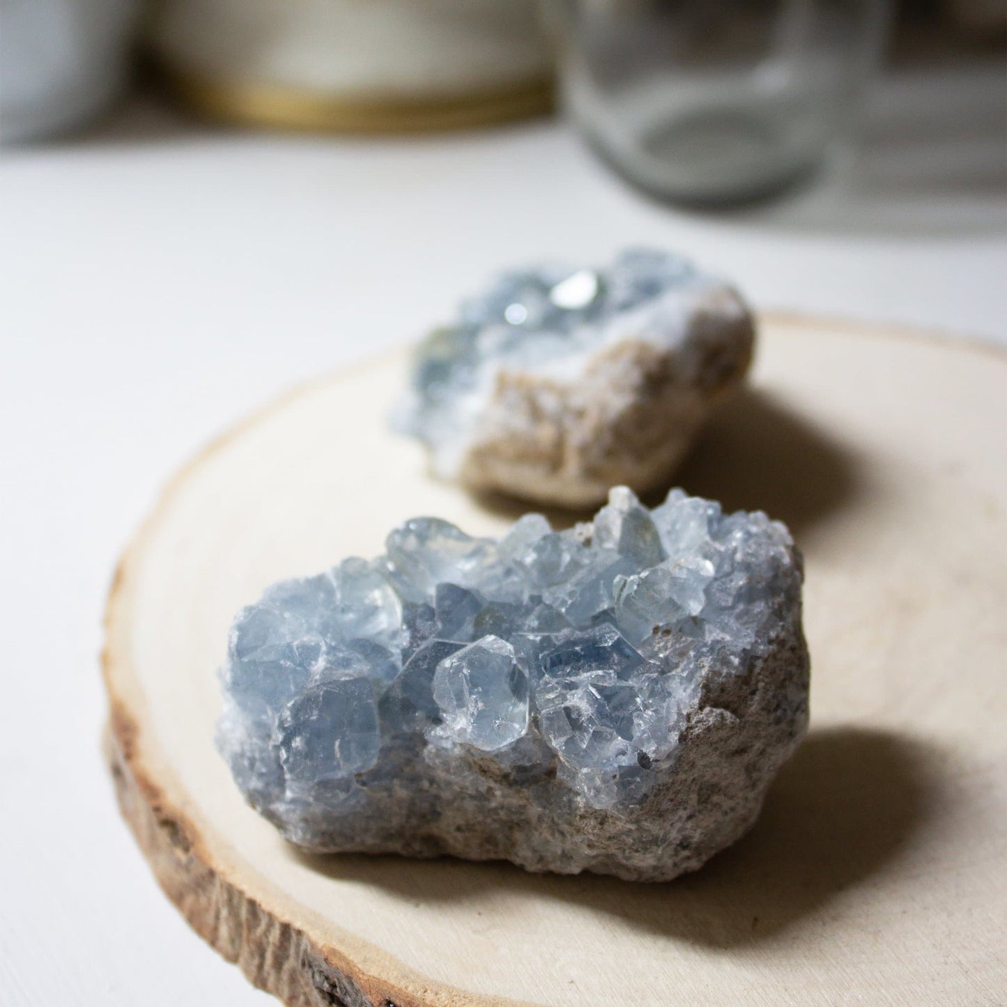 Celestite Cluster - Small - Muse + Moonstone