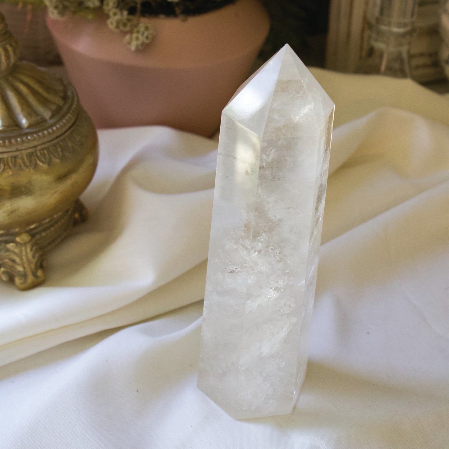 Clear Quartz Generator - Large Unique Specimen #2 - Muse + Moonstone