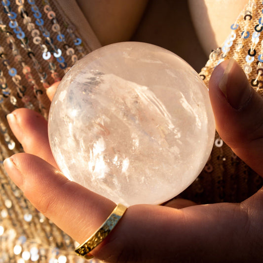 Clear Quartz - Sphere - Muse + Moonstone
