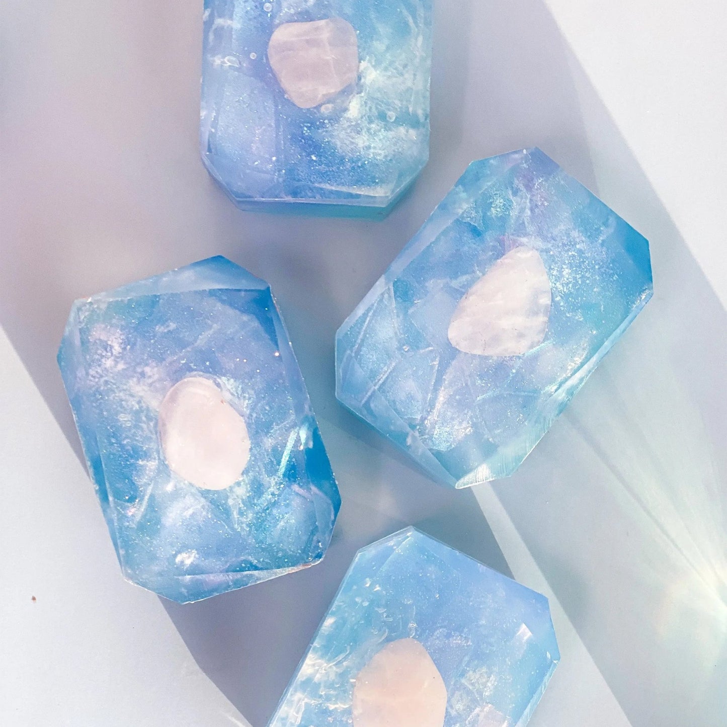 Currents of Emotion (Cancer Moon) - Rose Quartz | Crystal Bar Soap - Muse + Moonstone