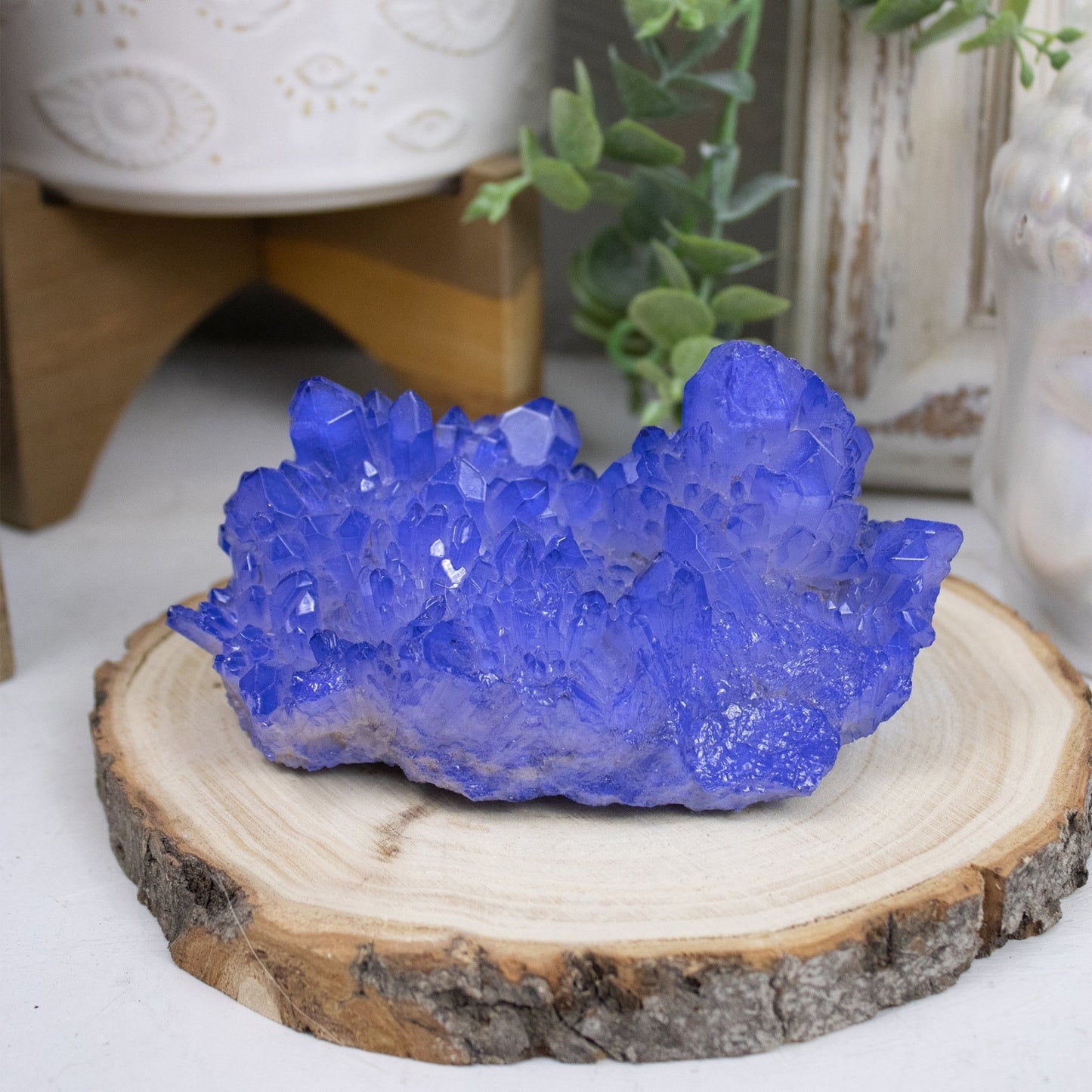 Dark Blue Aura Quartz - Unique Specimen #1 - Muse + Moonstone