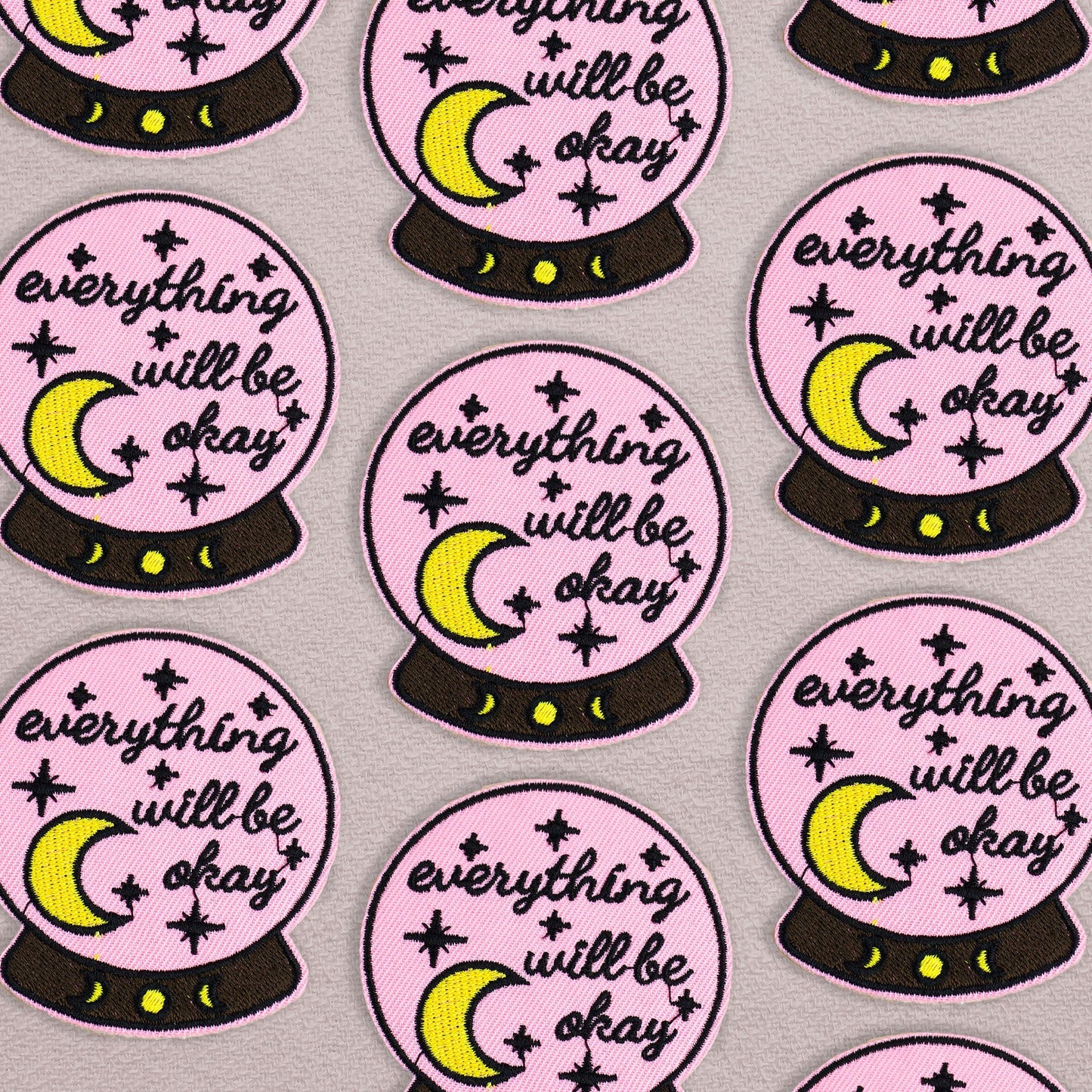 Everything Will Be Okay - Embroidered Iron On Patch - Muse + Moonstone