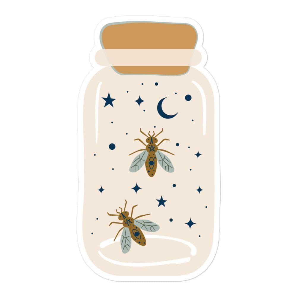 Firefly Spell Jar - Vinyl Sticker - Muse + Moonstone