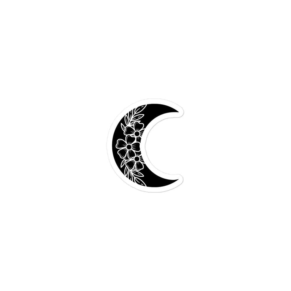 Floral Moon - Vinyl Sticker - Muse + Moonstone