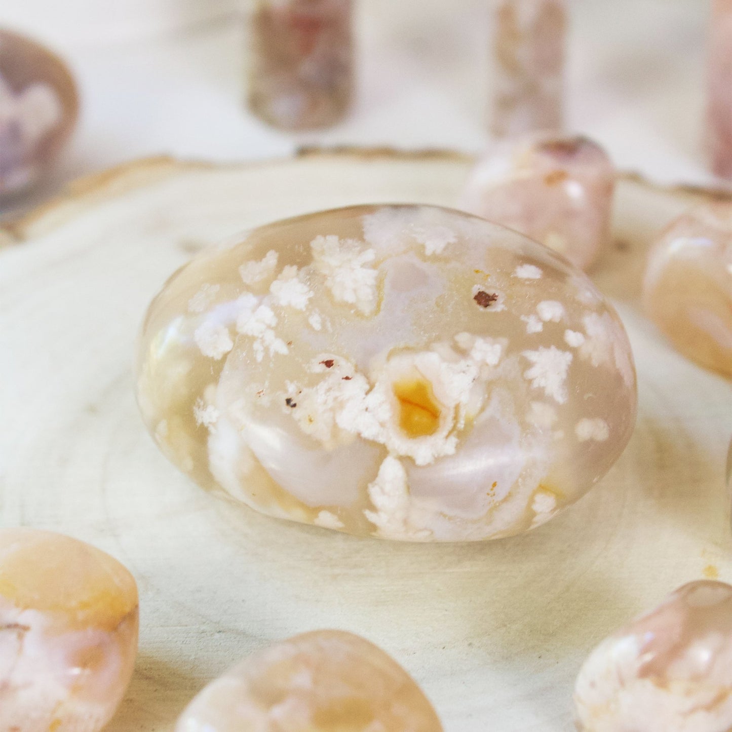Flower Agate - Palmstone - Muse + Moonstone
