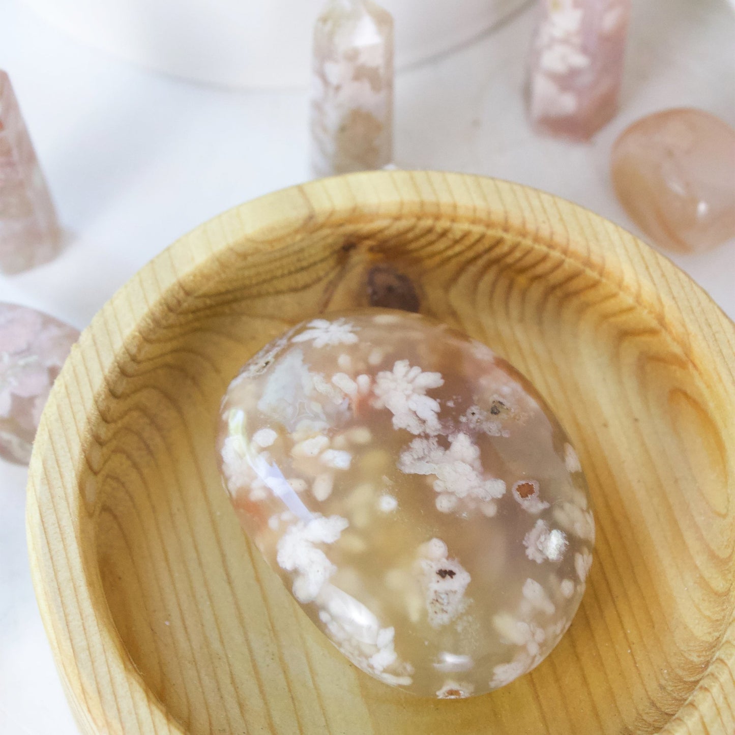 Flower Agate - Palmstone - Muse + Moonstone