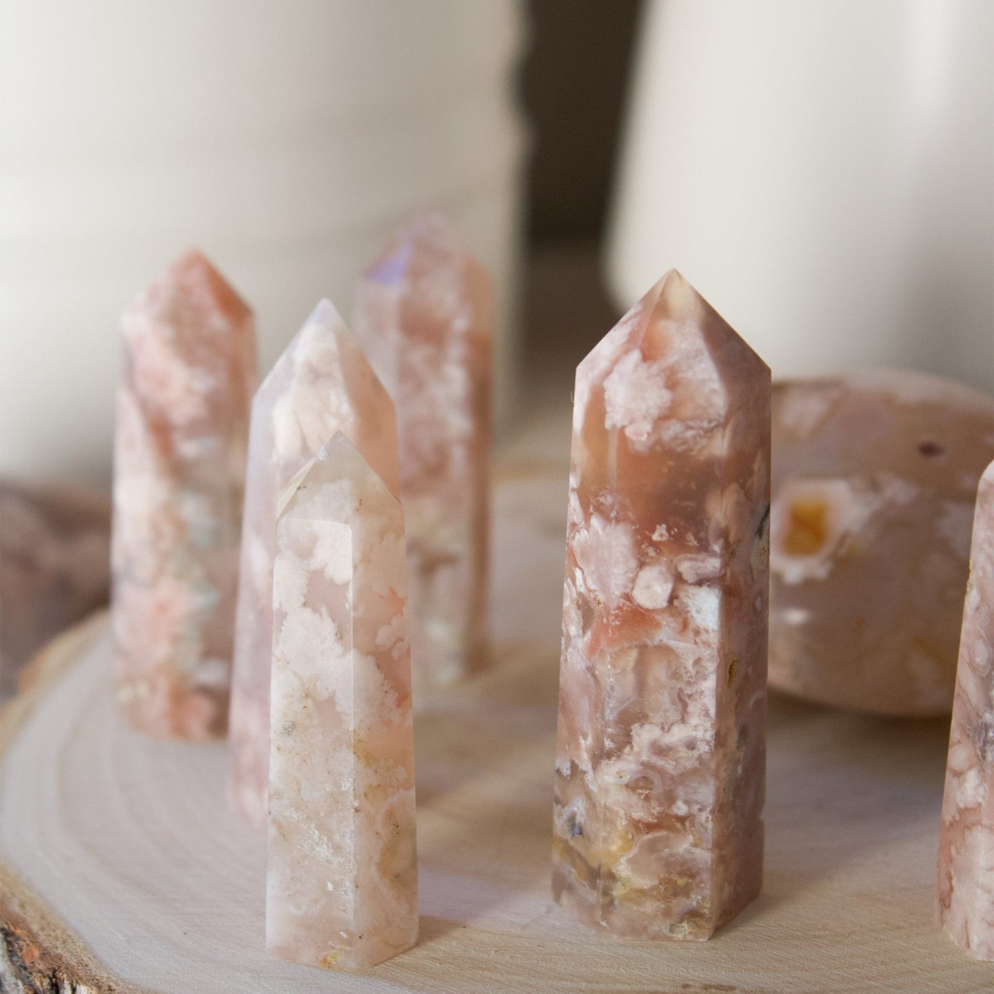 Flower Agate - Polished Point - Muse + Moonstone