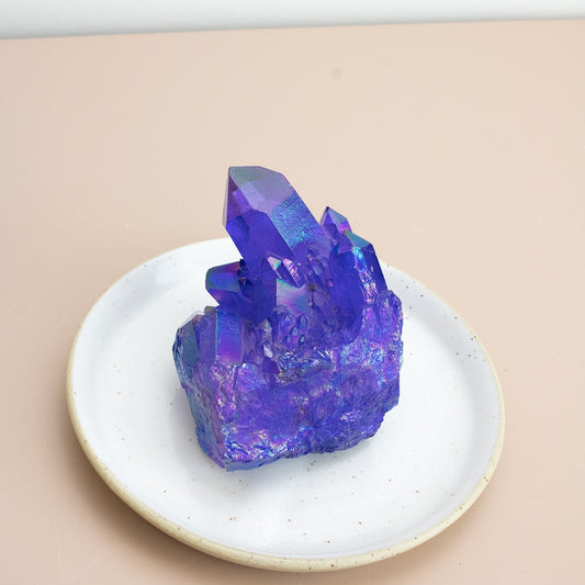 Indigo Aura Quartz - Unique Specimen #1 - Muse + Moonstone