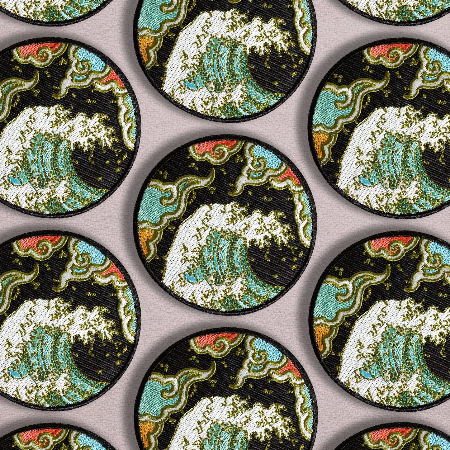 Kaleidoscope Waves - Embroidered Iron On Patch - Muse + Moonstone