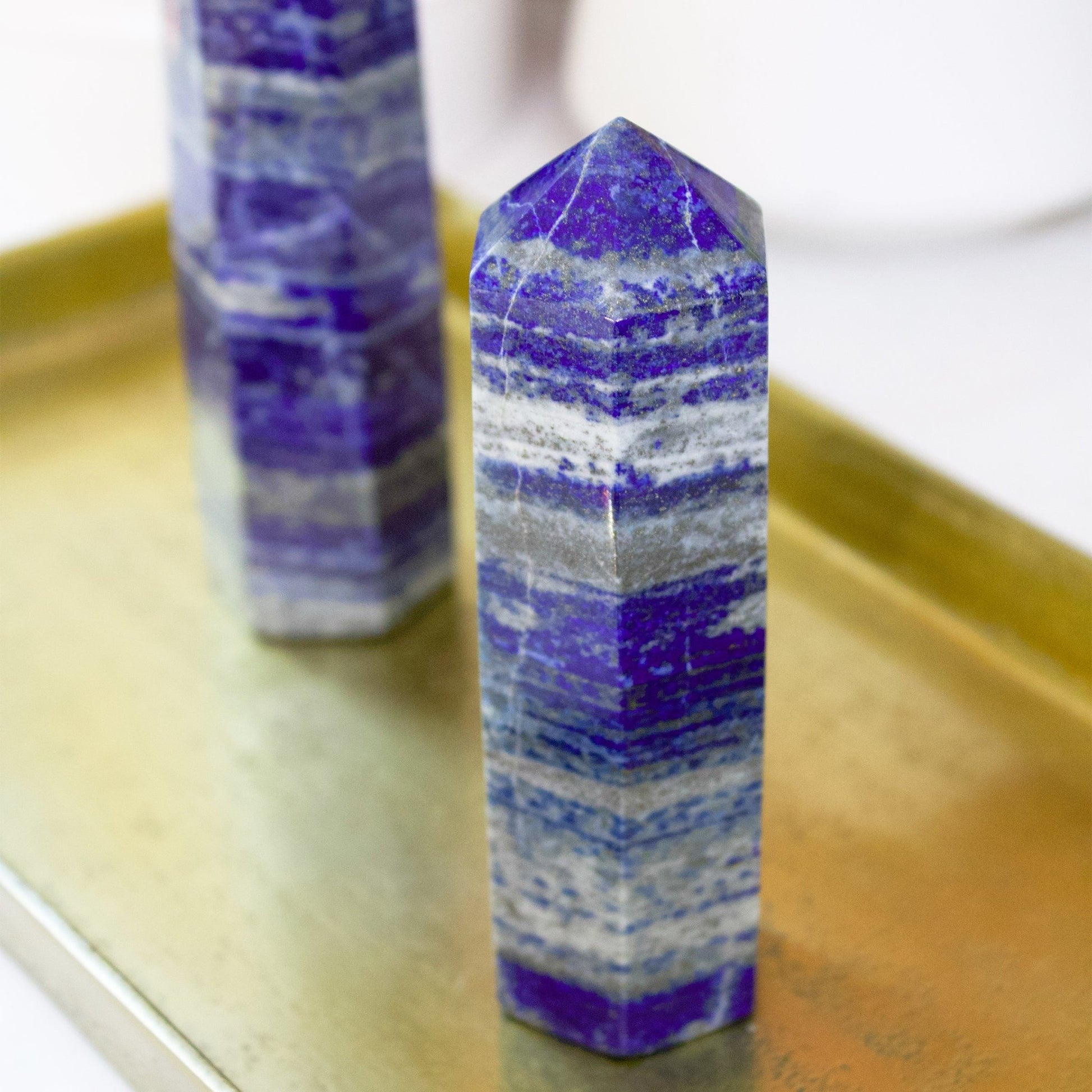 Lapis Lazuli - Unique Polished Point Specimen - #1 - Muse + Moonstone