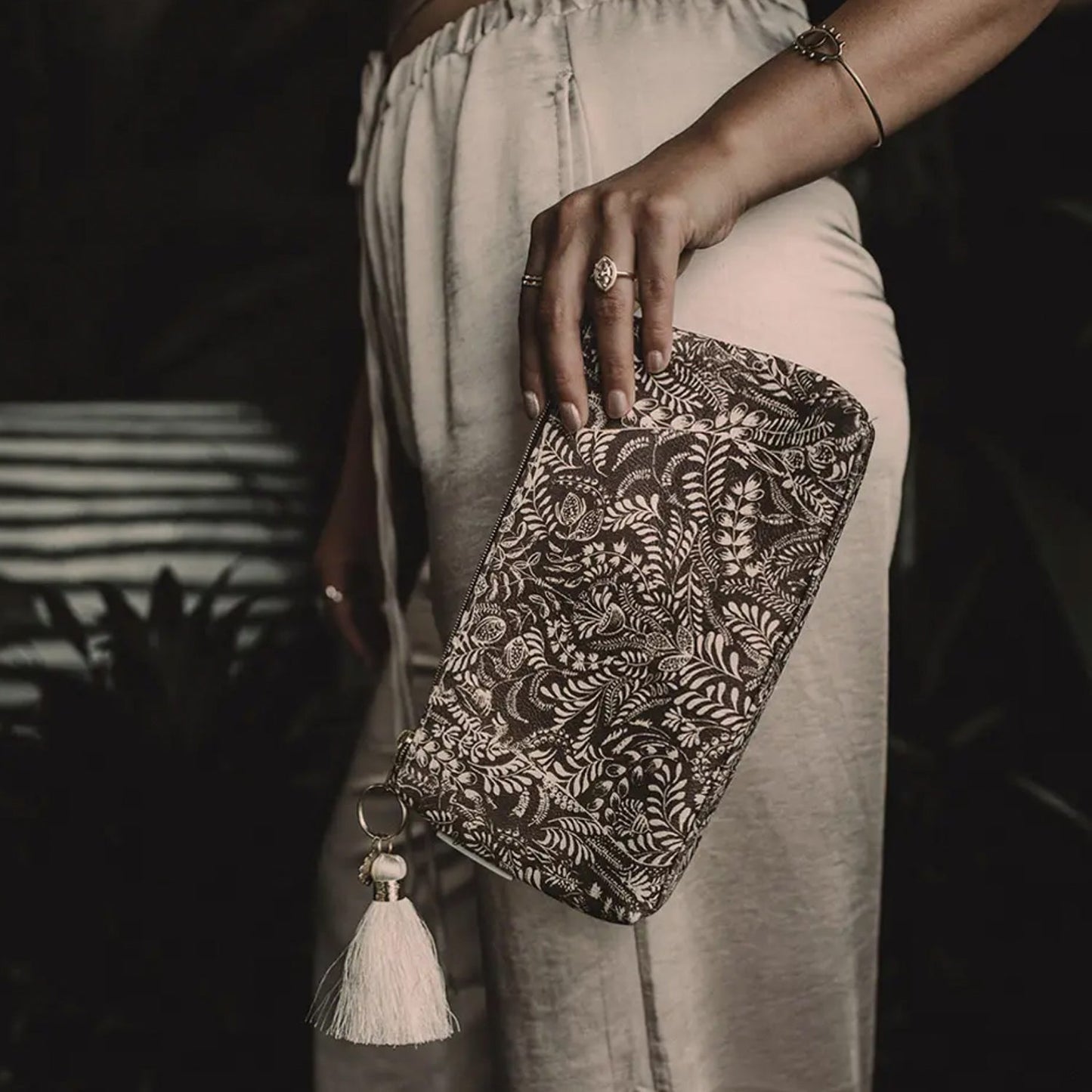 Living Woman - Small Tassel Pouch | PAPAYA - Muse + Moonstone