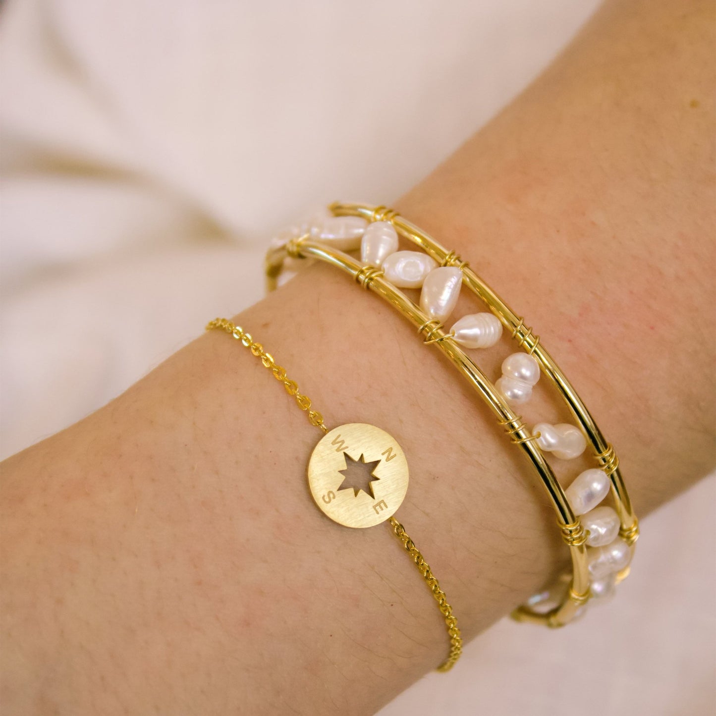 Compass Dainty Bracelet | Love + Lark - Muse + Moonstone