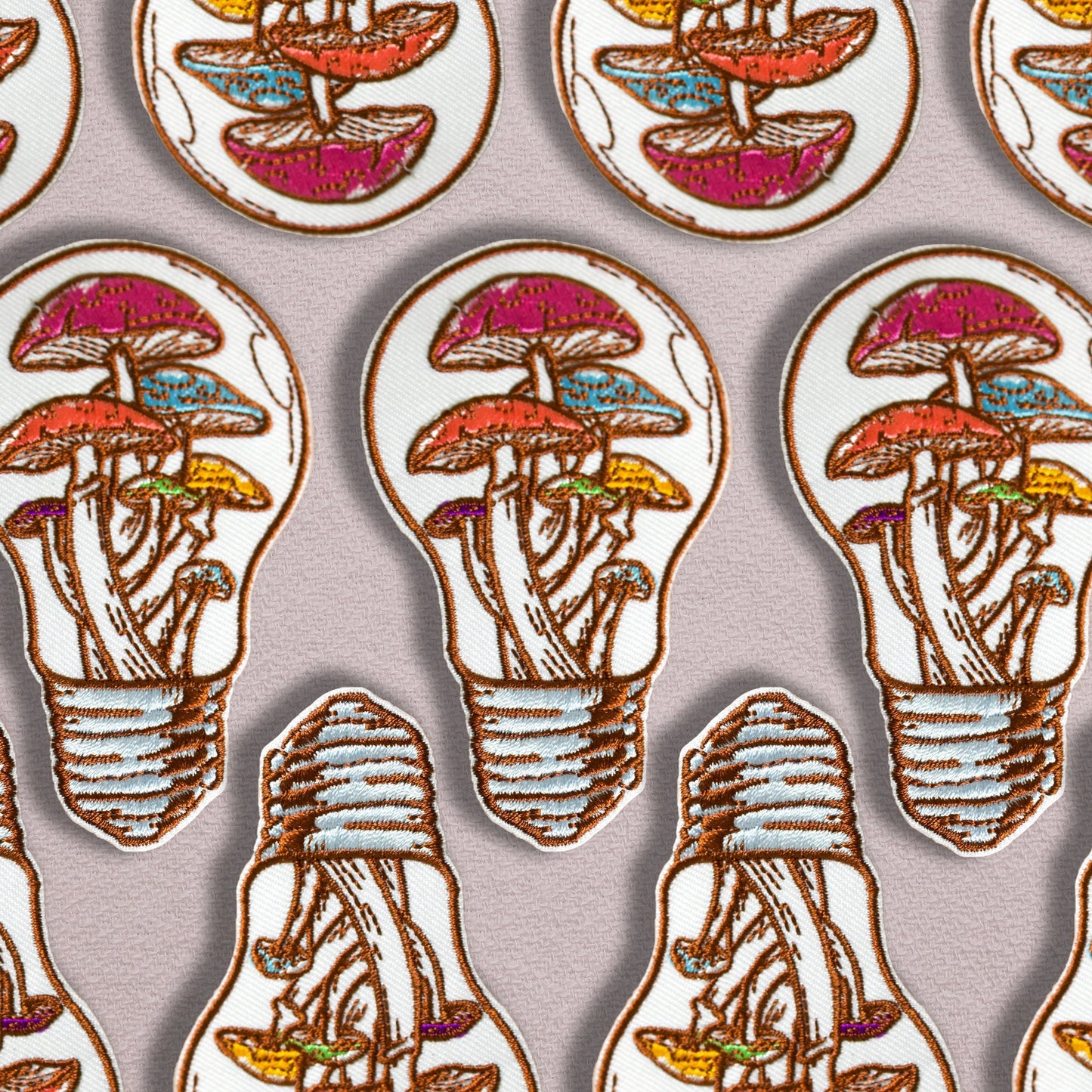 Mushroom Ideas - Embroidered Iron On Patch - Muse + Moonstone