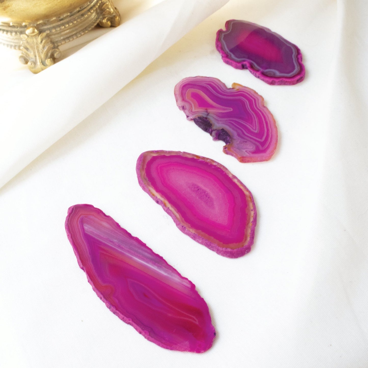 Pink Agate - Slice - Muse + Moonstone