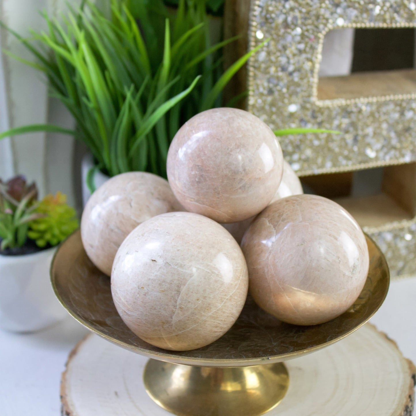 Pink Moonstone - Sphere - Muse + Moonstone