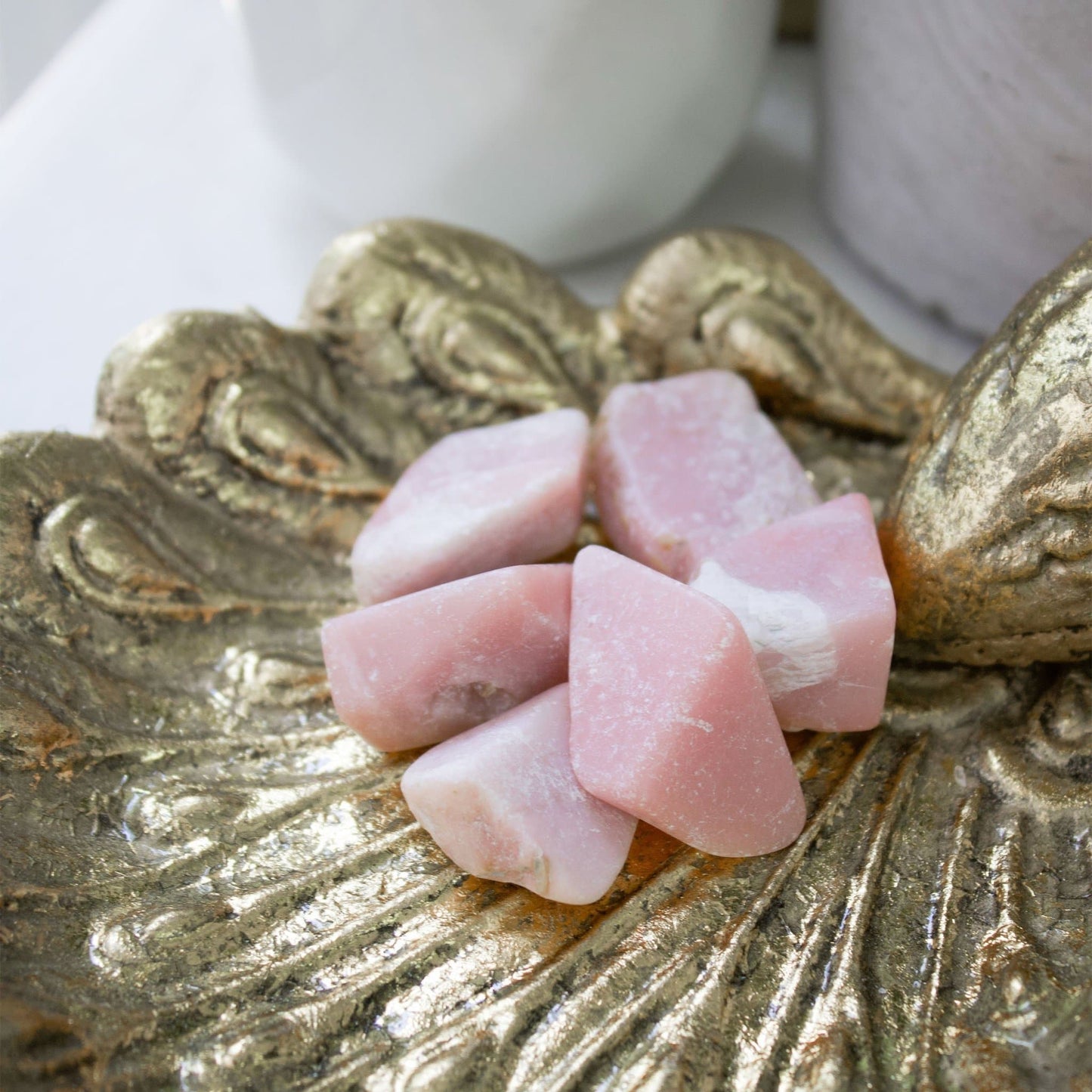 Pink Opal - Tumbled - Muse + Moonstone