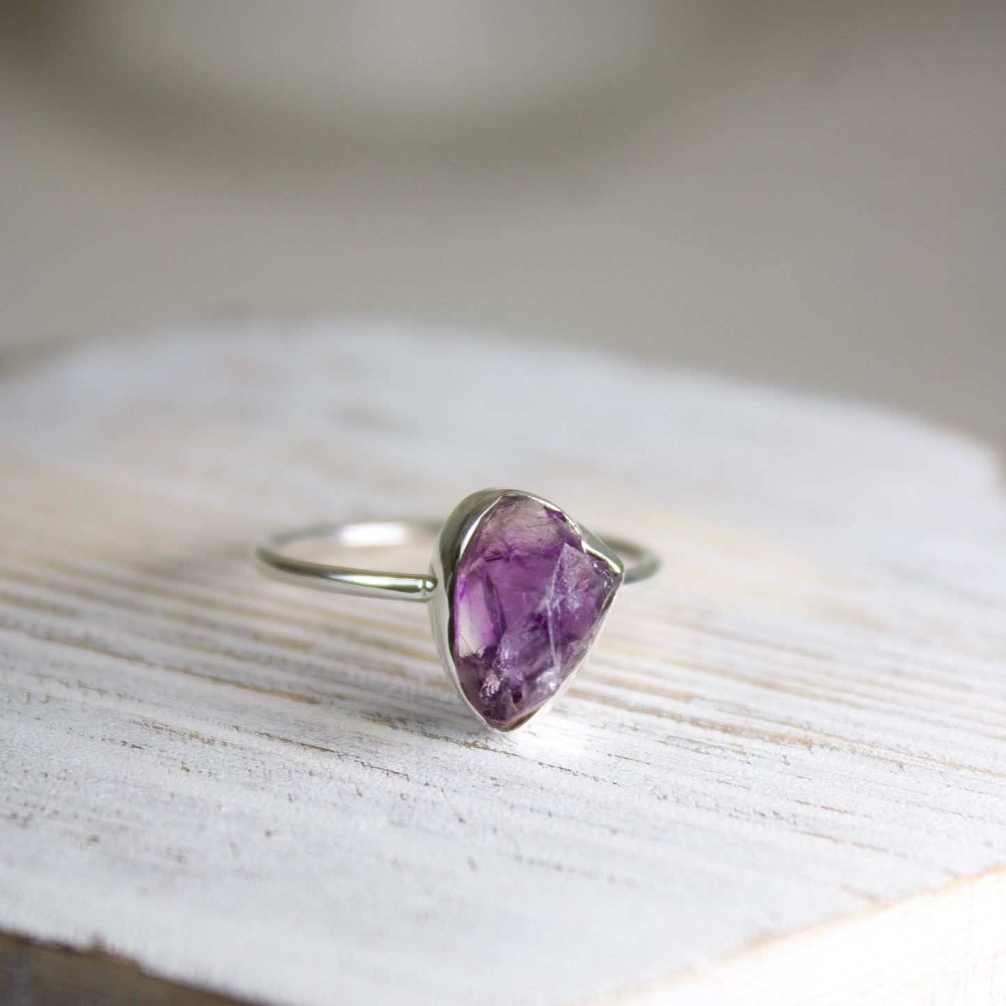 Raw Amethyst Gemstone Ring | Love + Lark - Muse + Moonstone
