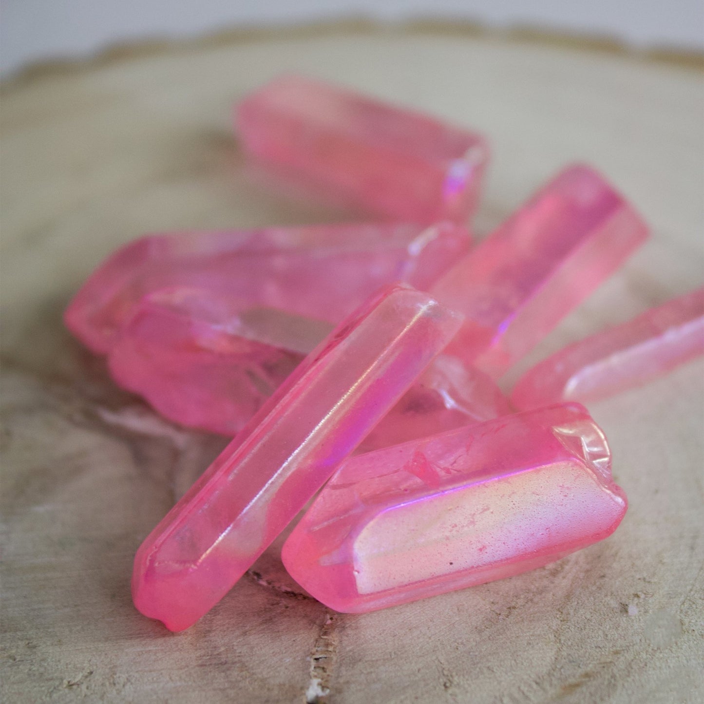 Rose Aura Quartz - Crystal Points - Muse + Moonstone