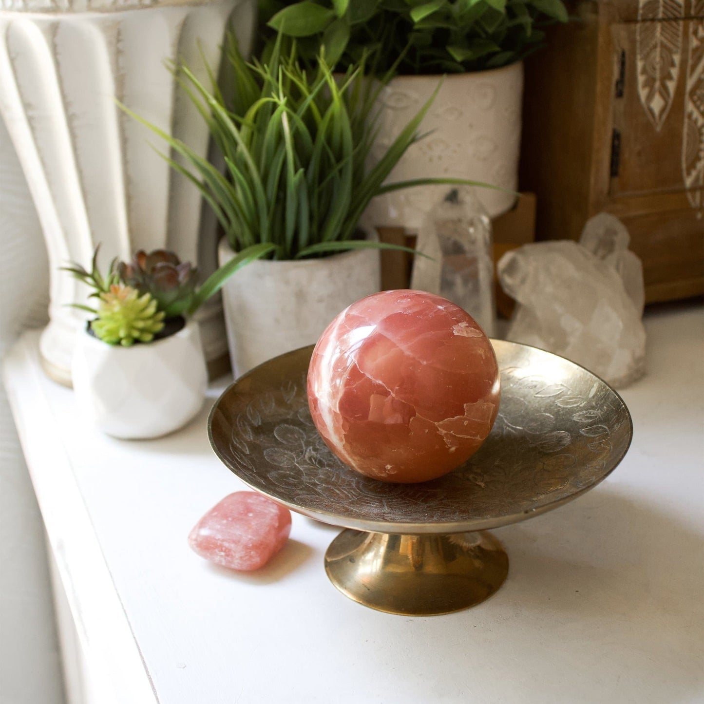 Rose Calcite - Sphere - Muse + Moonstone