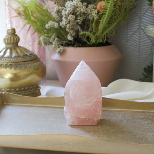 Rose Quartz Generator - Semi Polished - Muse + Moonstone