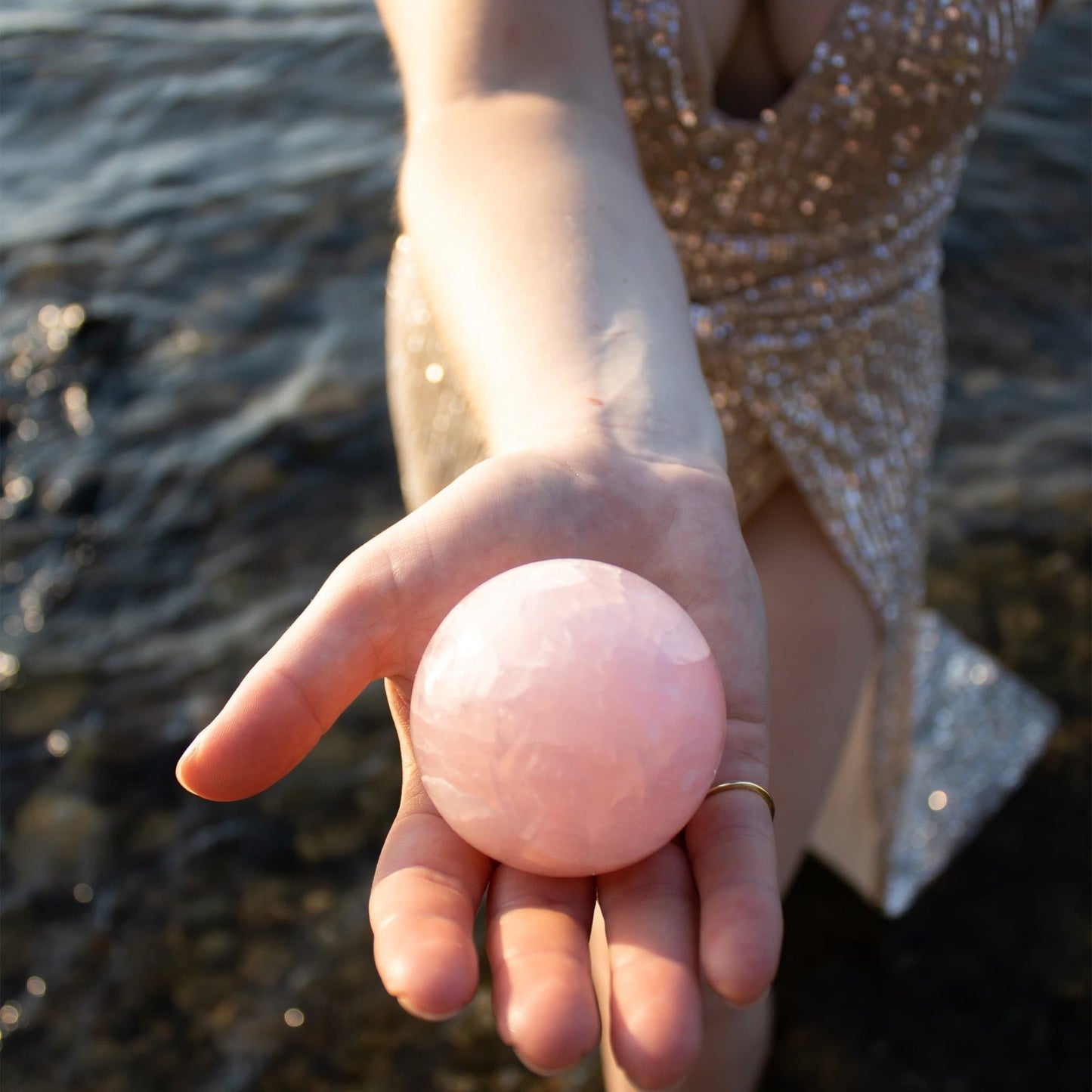 Rose Quartz - Sphere - Muse + Moonstone