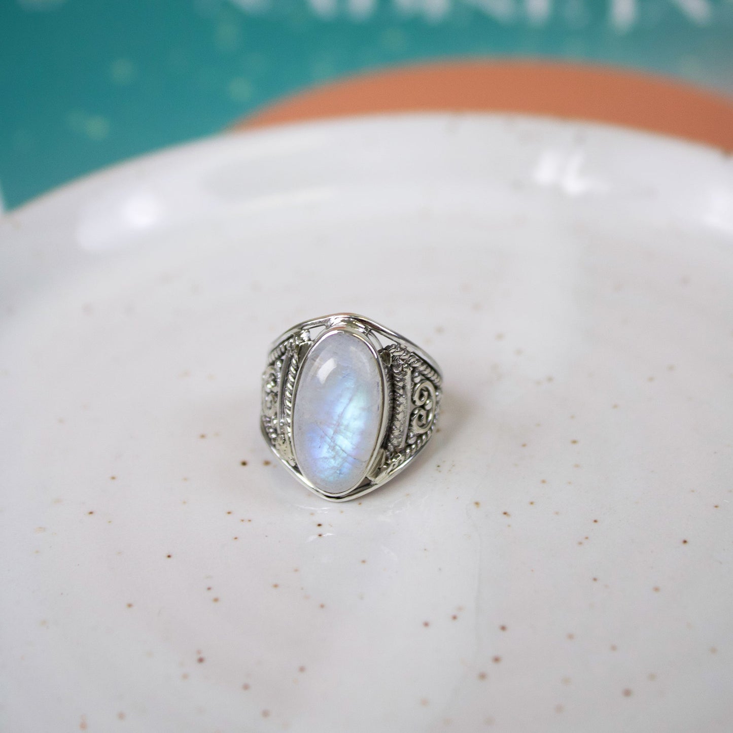 Selene - Moonstone and Silver Ring | Love + Lark - Muse + Moonstone