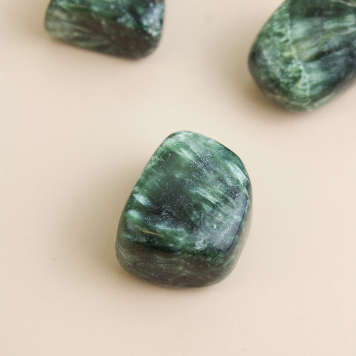 Seraphinite - Tumbled Stones - Muse + Moonstone