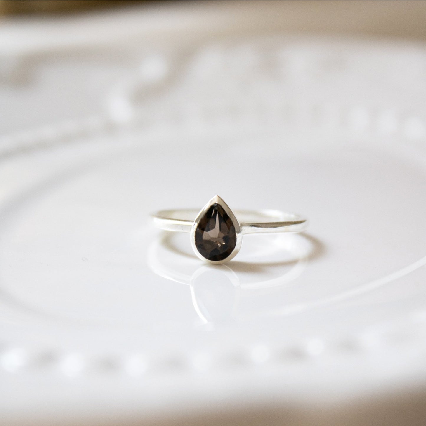 Smokey Quartz Ring - Faceted | Love + Lark - Muse + Moonstone