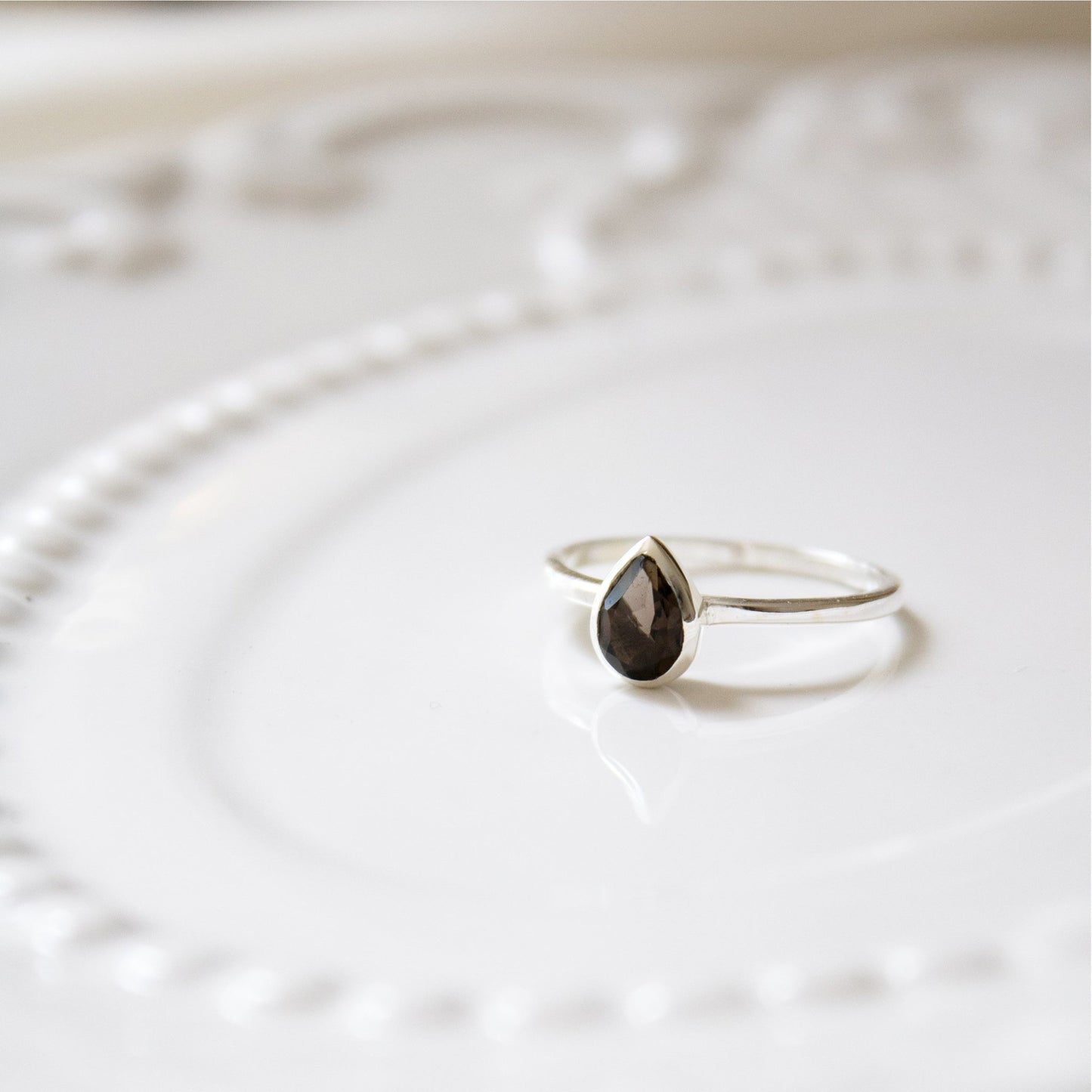 Smokey Quartz Ring - Faceted | Love + Lark - Muse + Moonstone