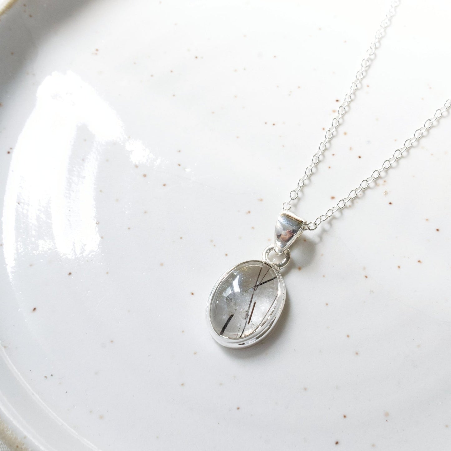 Tourmalinated Quartz Necklace | Love + Lark - Muse + Moonstone