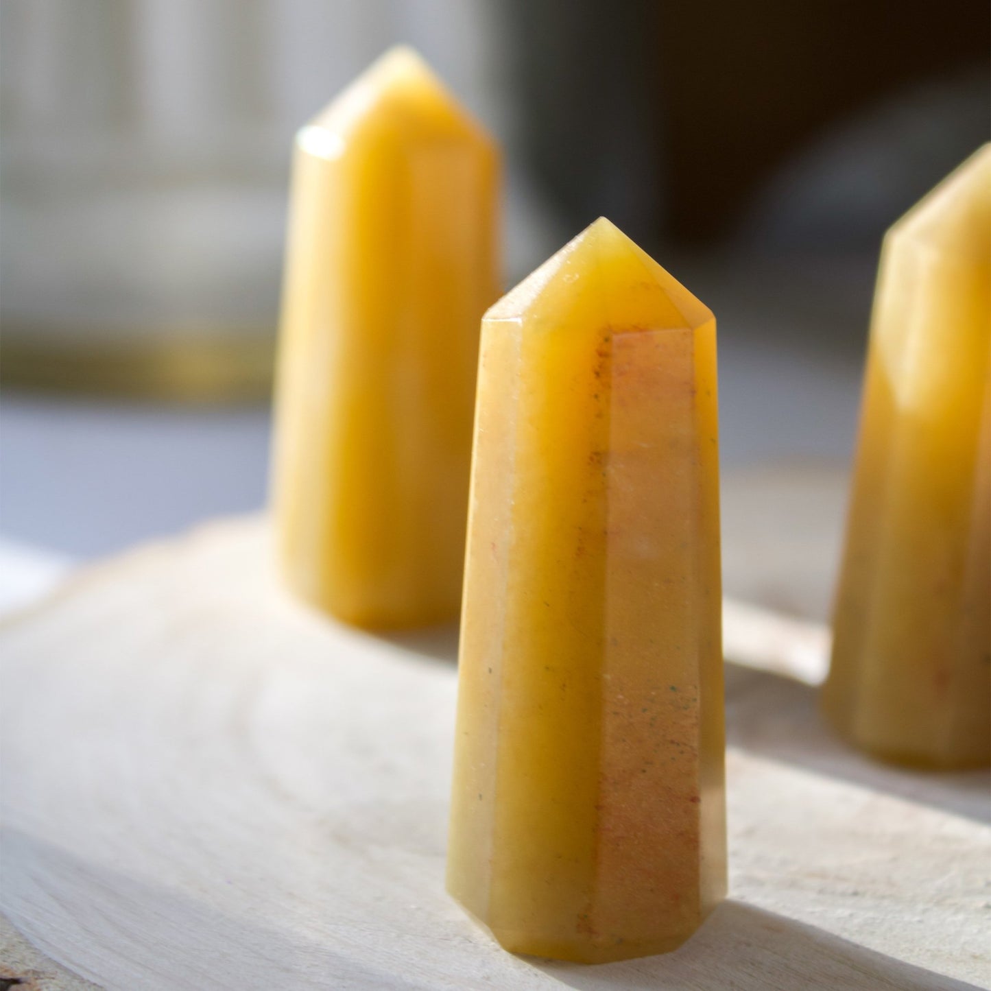 Yellow Jasper - Polished Point - Muse + Moonstone