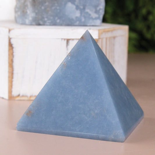 Angelite - Pyramid - Muse + Moonstone