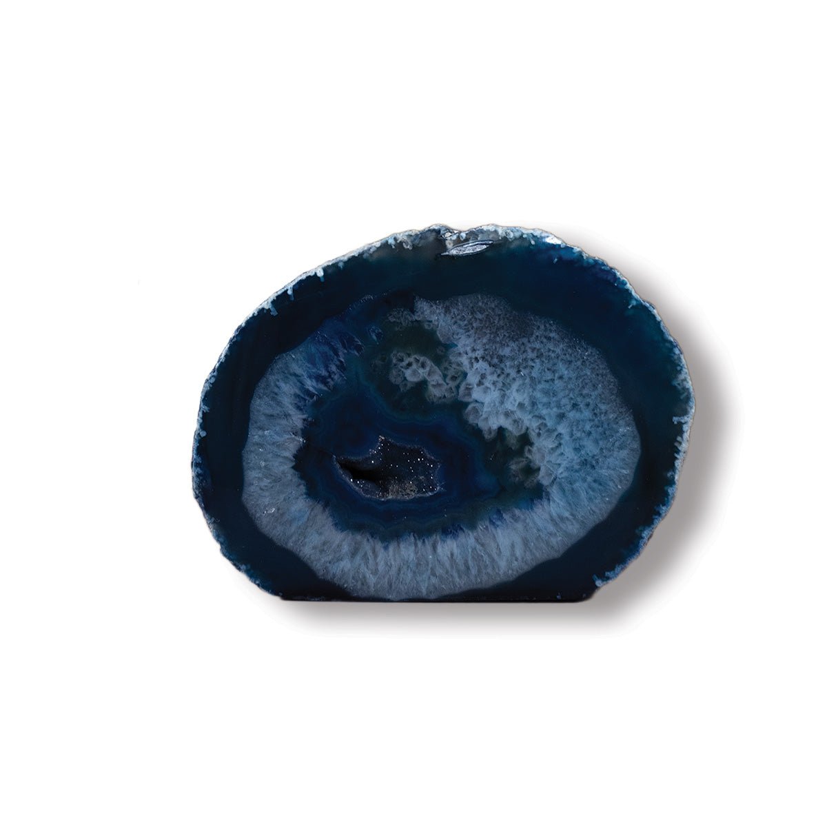 Blue Agate Geode - Polished Stand - up Decorator 5 - Muse + Moonstone