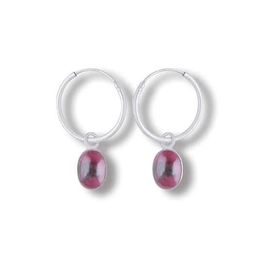 Garnet Hoop Earrings | Love + Lark - Muse + Moonstone