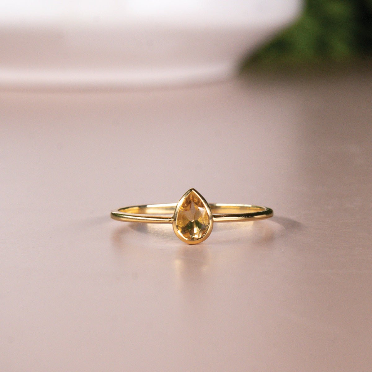 "Gilded Age" Pear Shaped Citrine + Gold Ring | Love + Lark - Muse + Moonstone